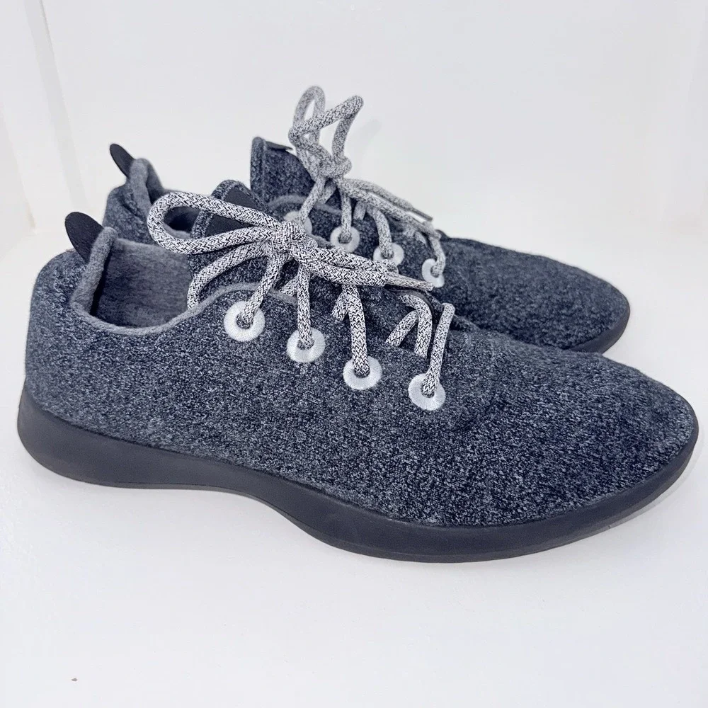 Allbirds Men's The Wool Runners Gray Fashion Shoes Size 13 Gray/Black
